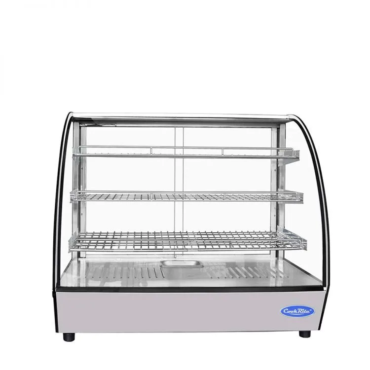 Atosa Countertop Heated Curved Display Case (4.4 cu ft)