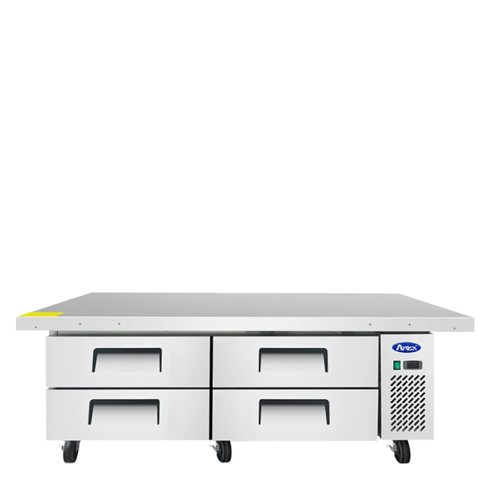 Atosa 76″ Refrigerated Chef Base, Extended Top