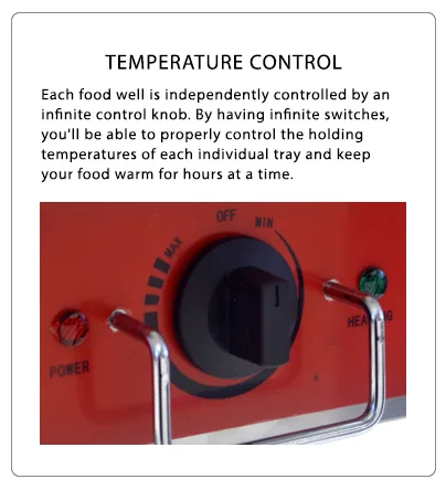 Atosa 4 Open Well Electric Steam Table feature