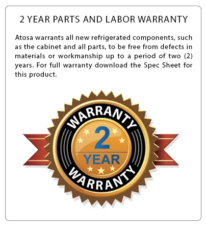 Atosa 27″ Undercounter Refrigerator warranty