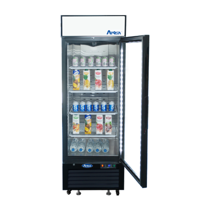 Atosa MCF8720GR - Black Cabinet One (1) Glass Door Merchandiser Freezer - Image 2