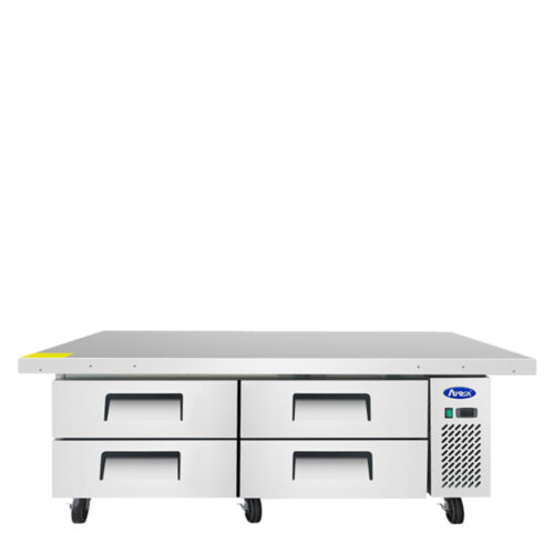 Atosa MGF8454GR - 76″ Refrigerated Chef Base, Extended Top