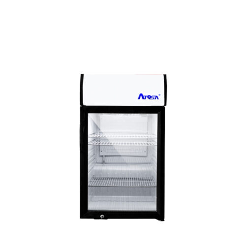Atosa CTD-3S - Countertop Glass Door Merchandiser Cooler with Lighted Header (4.6 cu ft)